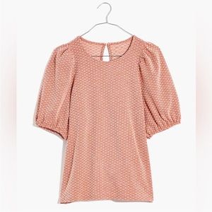 MADEWELL Floral Jacquard Puff-Sleeve Tee - 2x